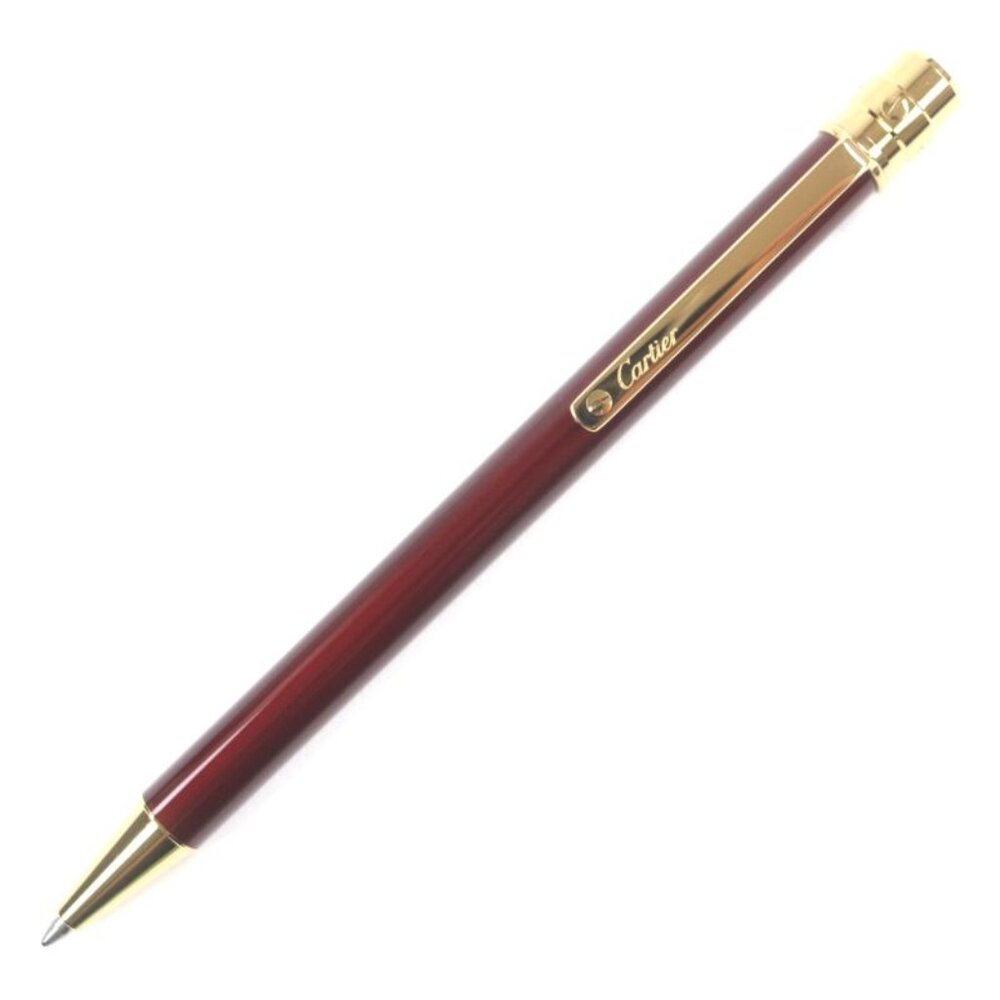 Cartier Santos de Cartier Ballpoint Pen With Logo Engraving Twist Closure